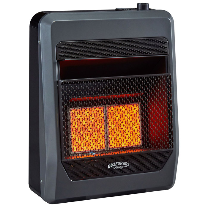 Bluegrass Living Natural Gas Infrared Heater with Blower and Base Feet